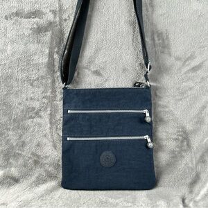 Kipling Alvar Crossbody Bag Blue Nylon Purse Lightweight Travel Messenger Women‎